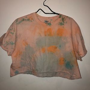 tie dye cropped tee